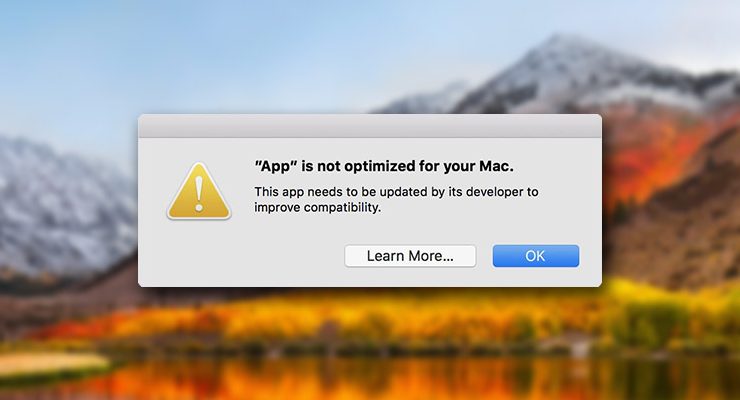 What apps are not 32 bit mac os